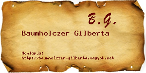 Baumholczer Gilberta névjegykártya